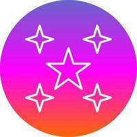 Stars Line Gradient Circle Icon vector