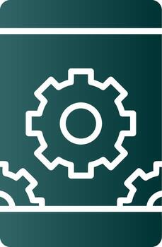 System Preferences Glyph Gradient Icon vector