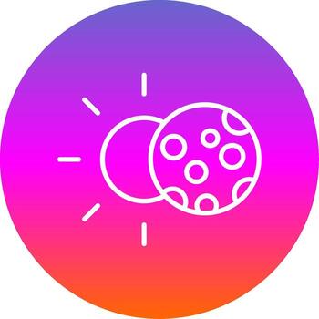 Eclipse Line Gradient Circle Icon vector