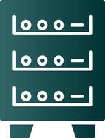 Server Cabinet Glyph Gradient Icon vector