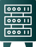 Server Rack Glyph Gradient Icon vector