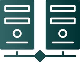 Servers Glyph Gradient Icon vector