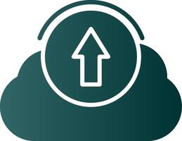 Upload Glyph Gradient Icon vector