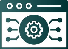 Website Algorithm Glyph Gradient Icon vector