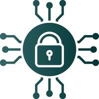 Network Security Glyph Gradient Icon vector
