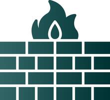 Firewall Glyph Gradient Icon vector