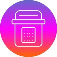 Sealed Line Gradient Circle Icon vector