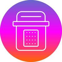 Sealed Line Gradient Circle Icon vector