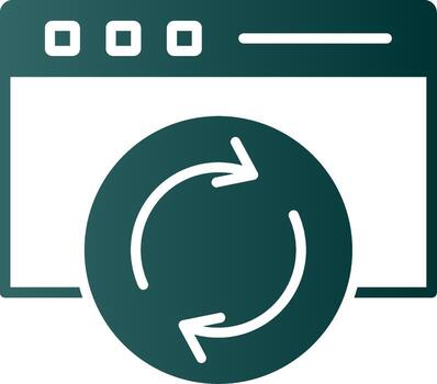 Page Loading Glyph Gradient Icon vector