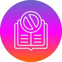 Rejected Line Gradient Circle Icon vector