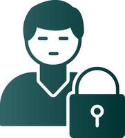 Authorization Manager Glyph Gradient Icon vector