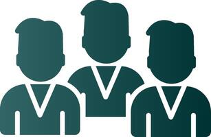 Group Team Glyph Gradient Icon vector
