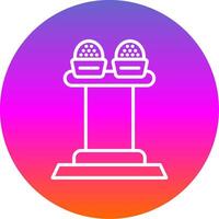 Press Release Line Gradient Circle Icon vector