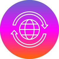 Slow Line Gradient Circle Icon vector