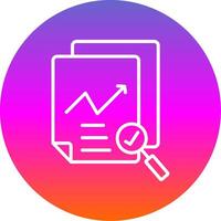 Data Quality Line Gradient Circle Icon vector