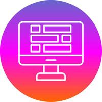 Dashboard Line Gradient Circle Icon vector
