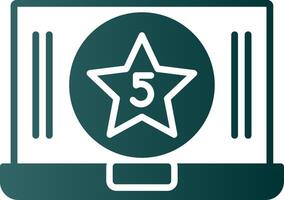 Five Star Content Glyph Gradient Icon vector