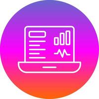 Dashboard Line Gradient Circle Icon vector