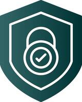 Security Check Glyph Gradient Icon vector