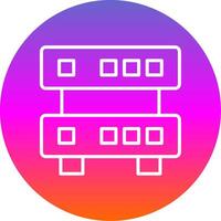 Data Quality Line Gradient Circle Icon vector