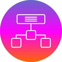 Hierarchical Structure Line Gradient Circle Icon vector