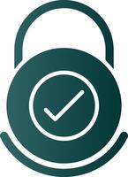 Security Check Glyph Gradient Icon vector