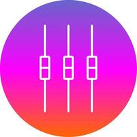 Box Plot Line Gradient Circle Icon vector