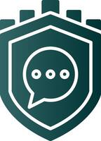 Security Castle Massage Glyph Gradient Icon vector