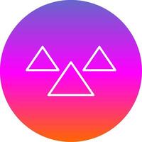 Triangles Line Gradient Circle Icon vector