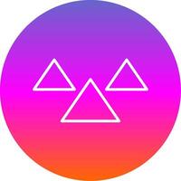 Triangles Line Gradient Circle Icon vector