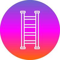 Step Ladder Line Gradient Circle Icon vector