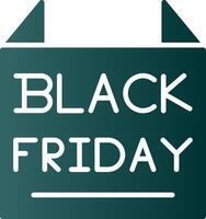 Bless Friday Glyph Gradient Icon vector