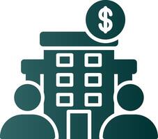 Corporate Finances Glyph Gradient Icon vector