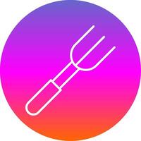 Fork Line Gradient Circle Icon vector