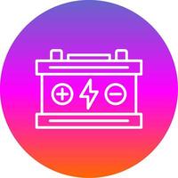 Accumulator Line Gradient Circle Icon vector