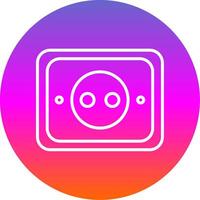 Socket Line Gradient Circle Icon vector