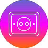 Socket Line Gradient Circle Icon vector