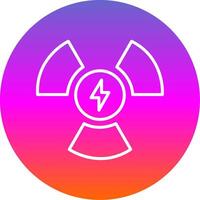 Nuclear Power Line Gradient Circle Icon vector