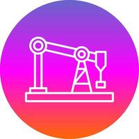 Drilling Rig Line Gradient Circle Icon vector