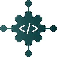 Code Management Glyph Gradient Icon vector