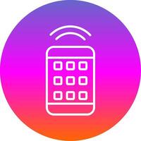 Remote Control Line Gradient Circle Icon vector