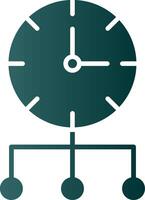 Time Optimization Glyph Gradient Icon vector