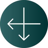 Intersect Glyph Gradient Icon vector