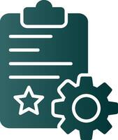 Quality Control Glyph Gradient Icon vector