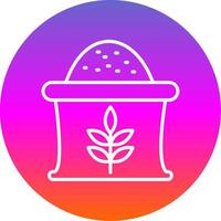 Wheat Sack Line Gradient Circle Icon vector