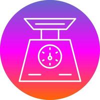 Weigh Scale Line Gradient Circle Icon vector