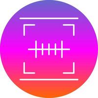 Barcode Scan Line Gradient Circle Icon vector