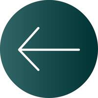 Left Arrow Glyph Gradient Icon vector
