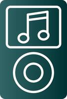 Music Player Glyph Gradient Icon vector