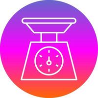 Weighing Machine Line Gradient Circle Icon vector